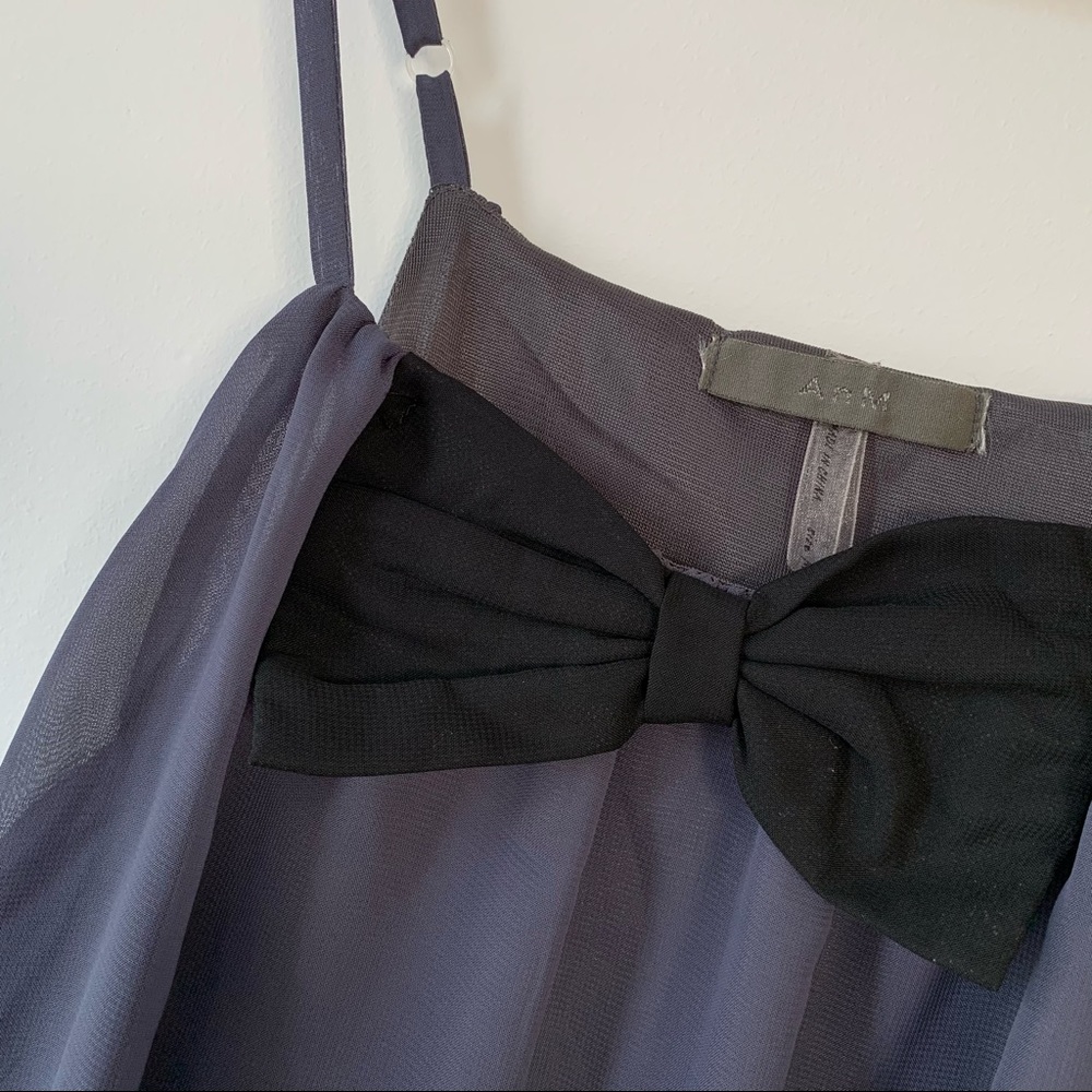 Grey bow tie dress